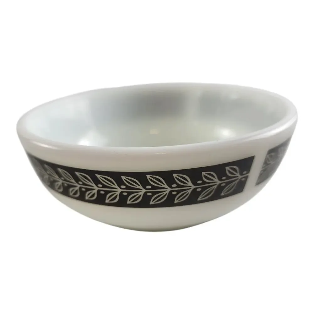 Vintage Set~4 Pyrex Glass Bowls 708 Gray White Laurel Corning Tableware 